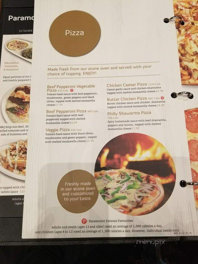 Paramount Fine Foods - Markham, ON menu_pic