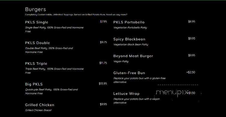 PKLS Burgers - Sechelt, BC menu_pic