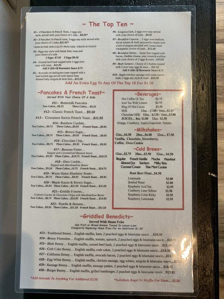 The Griddle Cafe - Medfield, MA menu_pic