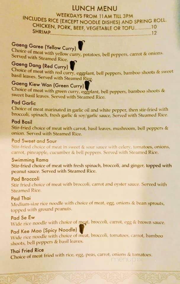Big Sky Thai - Livingston, MT menu_pic