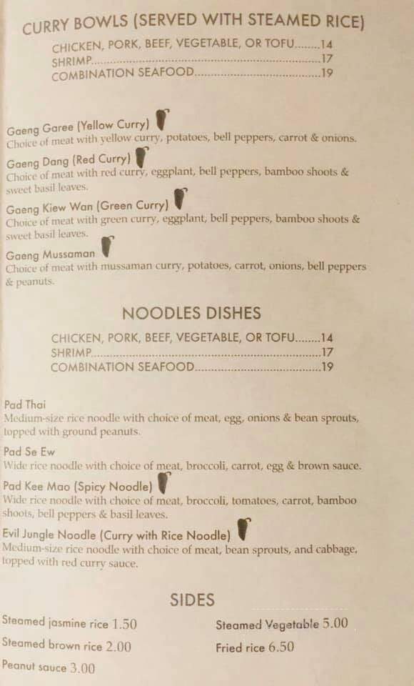 Big Sky Thai - Livingston, MT menu_pic