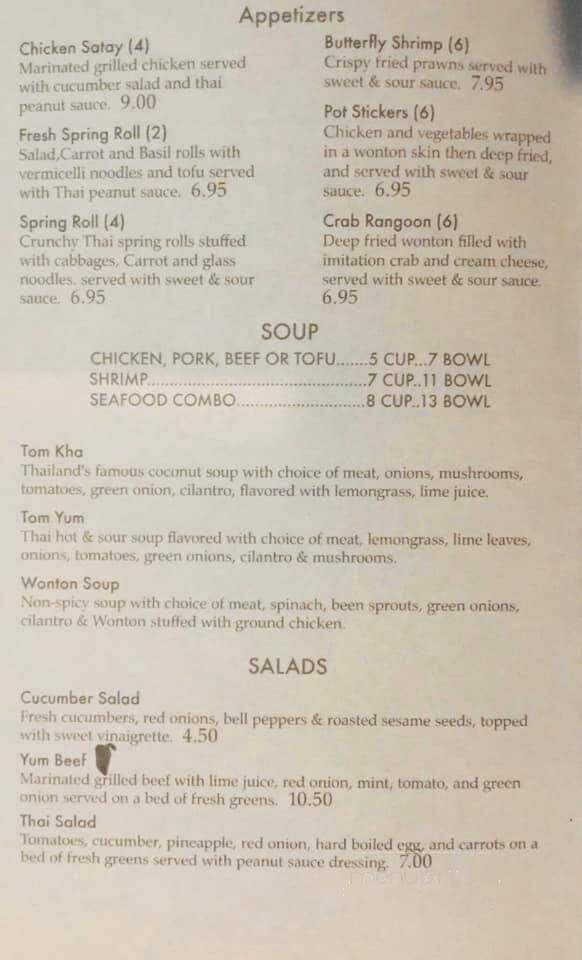 Big Sky Thai - Livingston, MT menu_pic