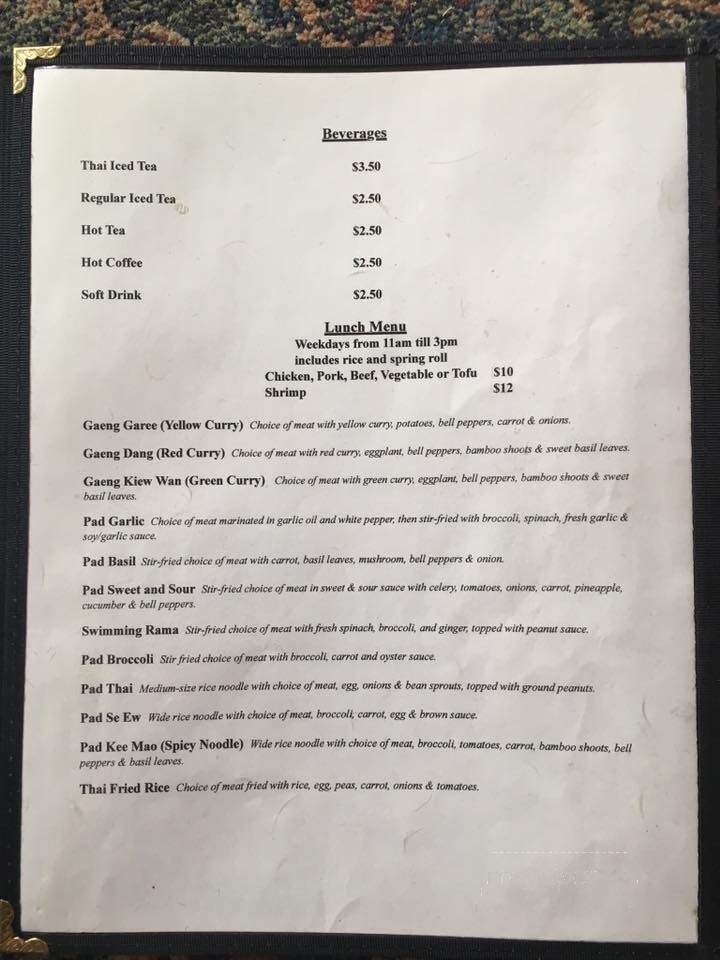 Big Sky Thai - Livingston, MT menu_pic