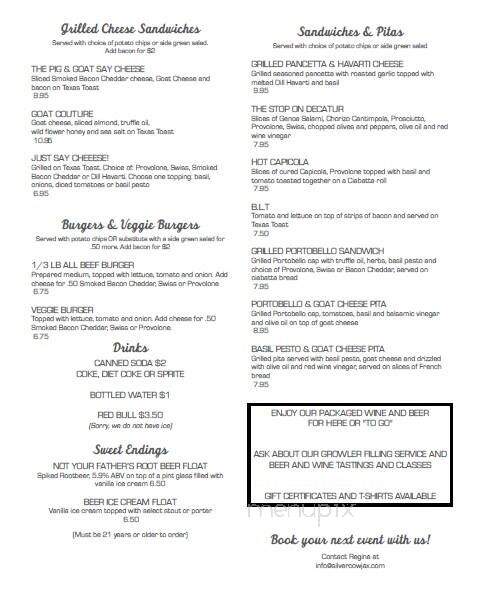 The Silver Cow - Jacksonville, FL menu_pic