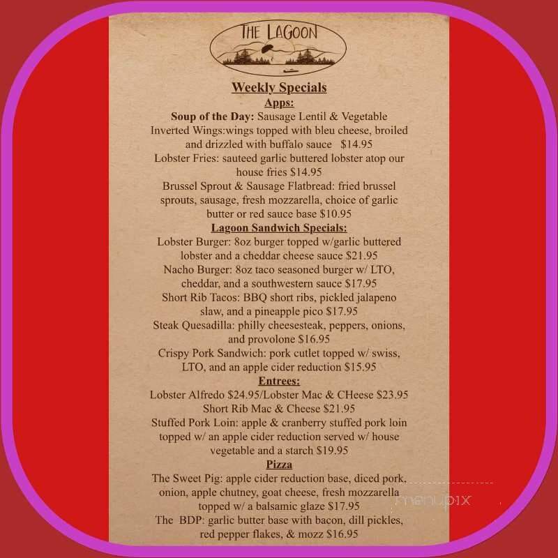 The Lagoon - Lake George, NY menu_pic