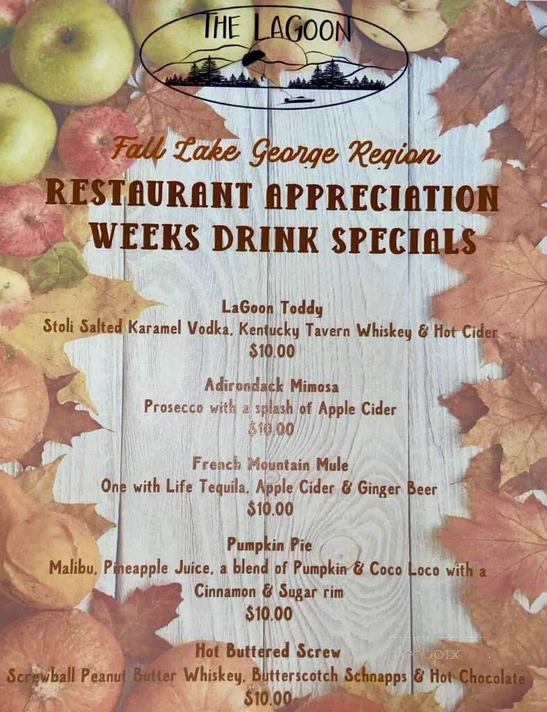 The Lagoon - Lake George, NY menu_pic