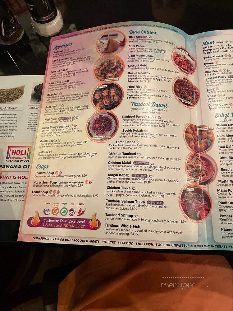 Holi Indian Grill - Panama City, FL menu_pic