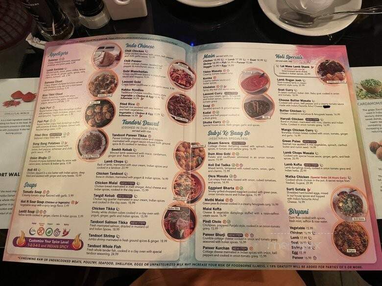 Holi Indian Grill - Panama City, FL menu_pic