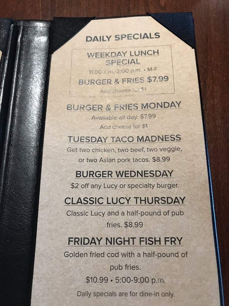 Crooked Pint Ale House - Faribault, MN menu_pic
