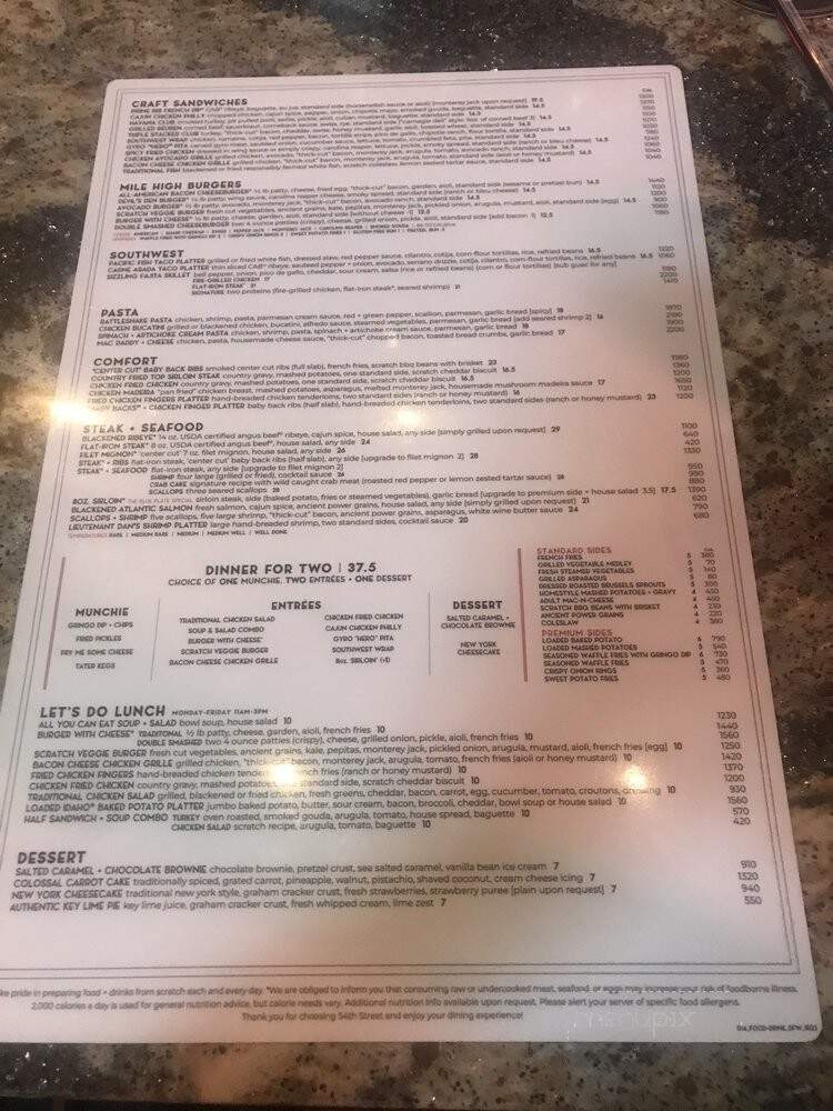 54th Street Restaurant And Drafthouse - Euless, TX menu_pic