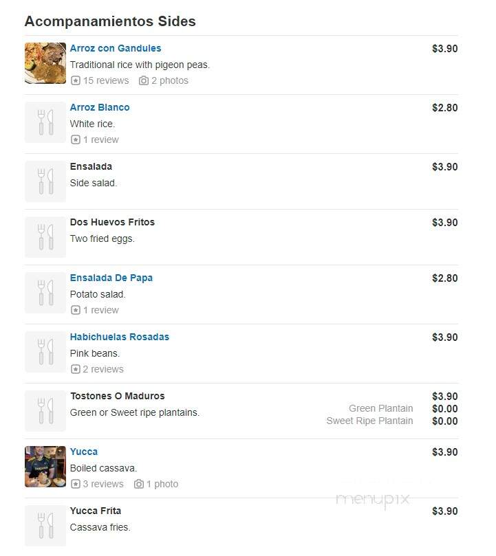 Papi's Puerto Rican Cuisine - Charlotte, NC menu_pic