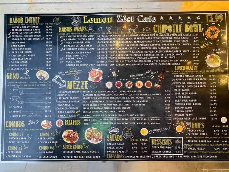 Lemon Zest Cafe - Sierra Madre, CA menu_pic