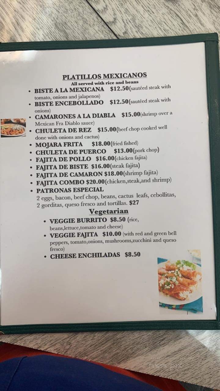 La Patrona - Franklinville, NJ menu_pic
