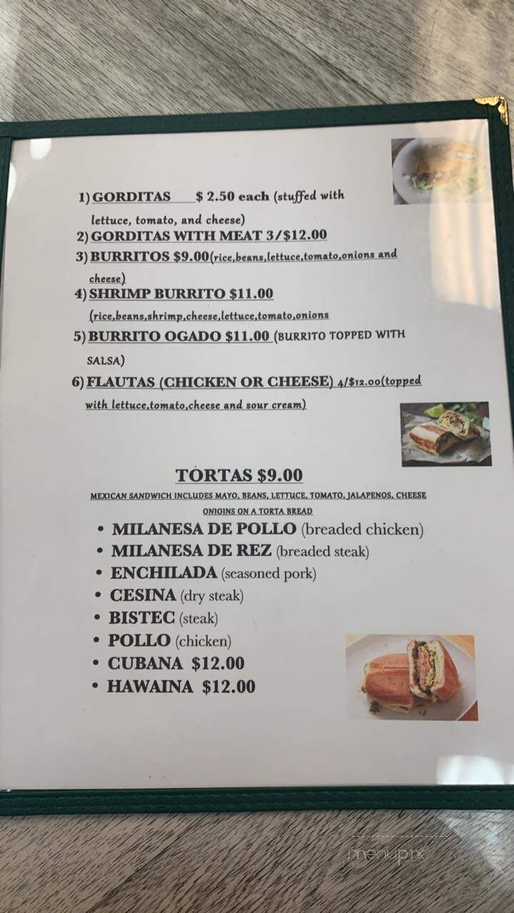 La Patrona - Franklinville, NJ menu_pic
