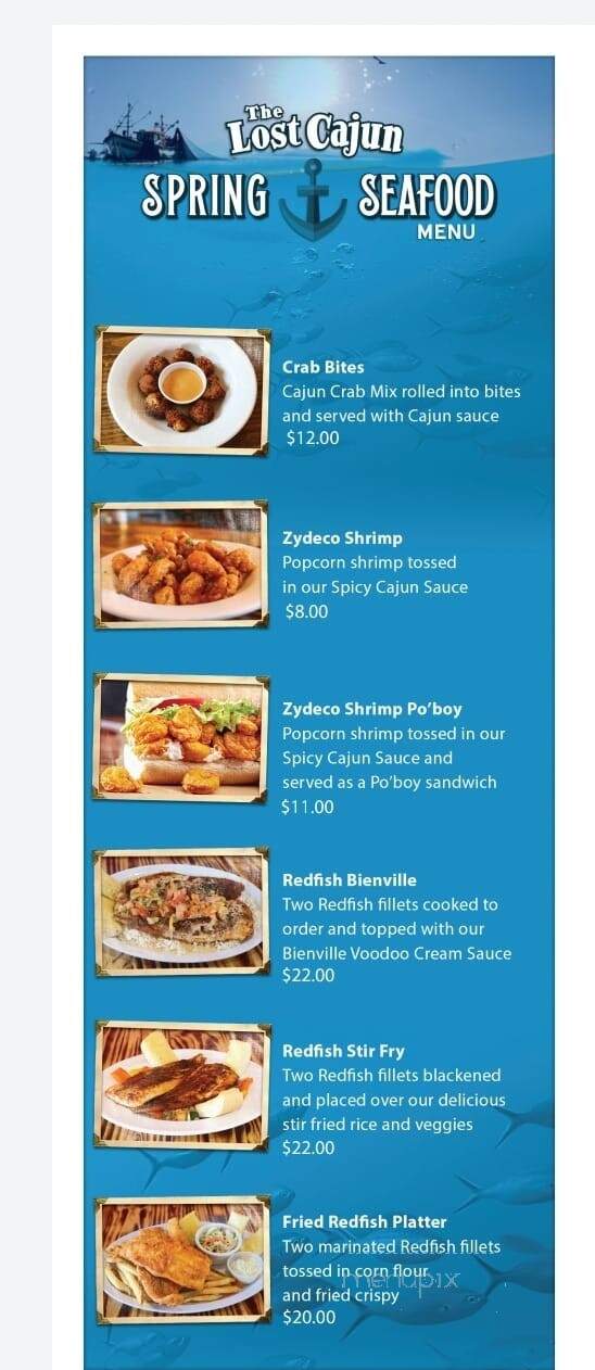 The Lost Cajun - Canon City, CO menu_pic