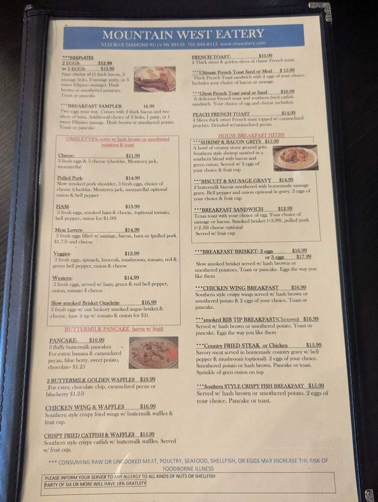 Mountain West Eatery - Las Vegas, NV menu_pic