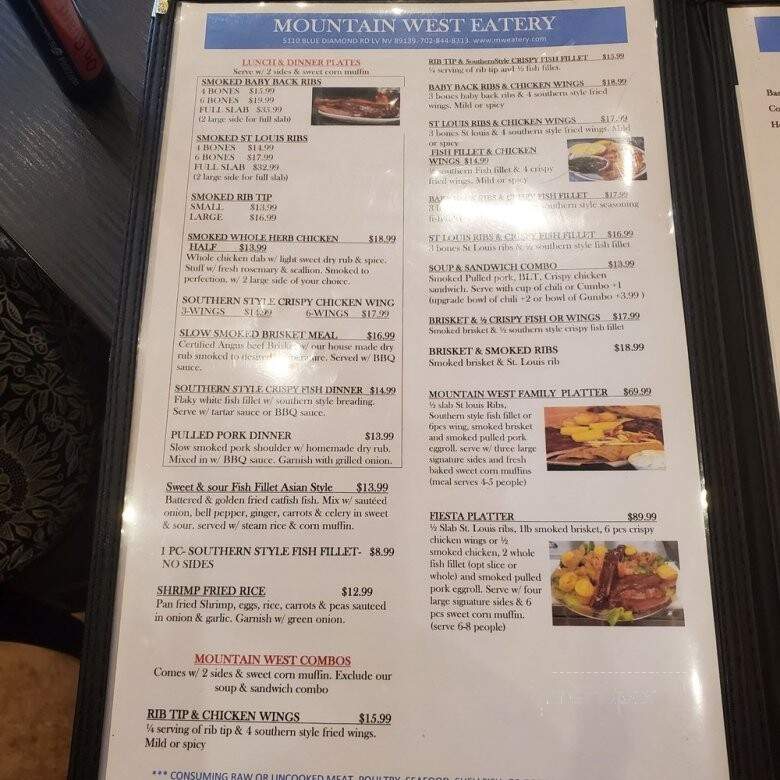 Mountain West Eatery - Las Vegas, NV menu_pic