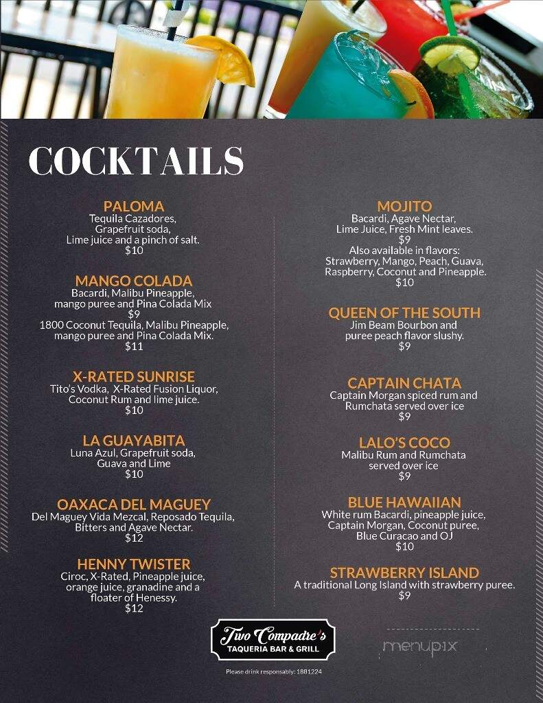 Two Compadres Taqueria Bar & Grill - Midlothian, VA menu_pic