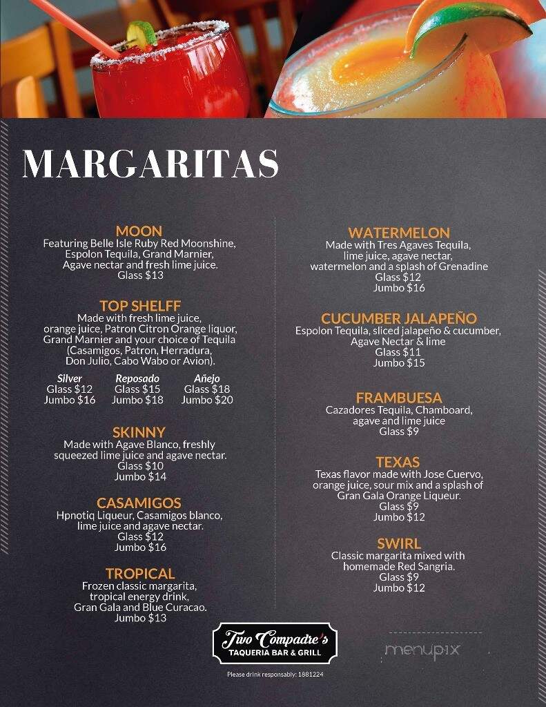 Two Compadres Taqueria Bar & Grill - Midlothian, VA menu_pic