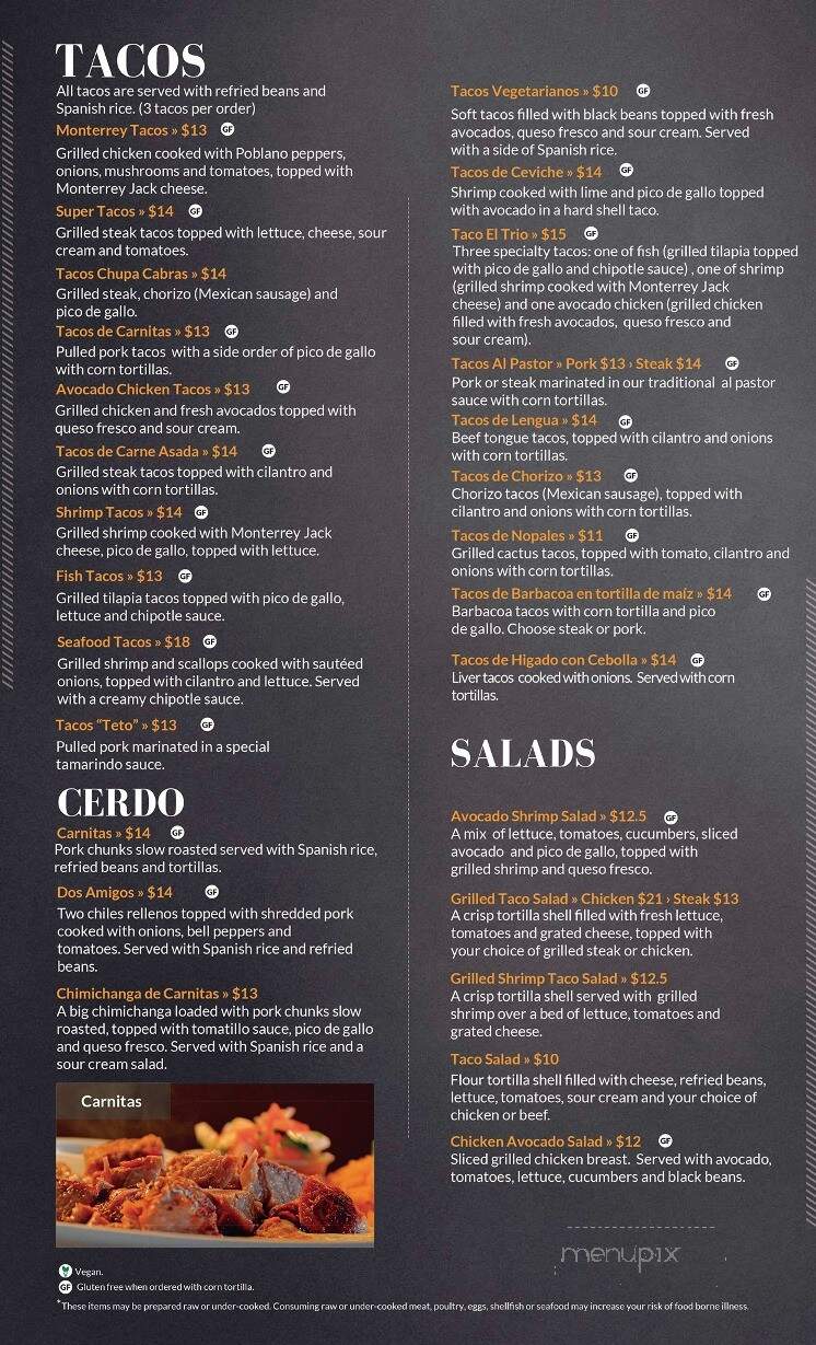 Two Compadres Taqueria Bar & Grill - Midlothian, VA menu_pic