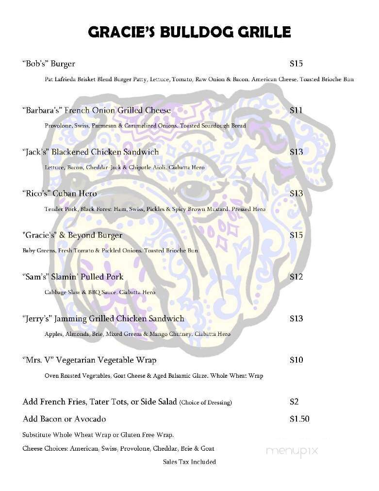 Gracie's Bulldog Grille Food Truck - Orangeburg, NY menu_pic