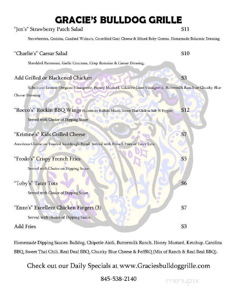 Gracie's Bulldog Grille Food Truck - Orangeburg, NY menu_pic