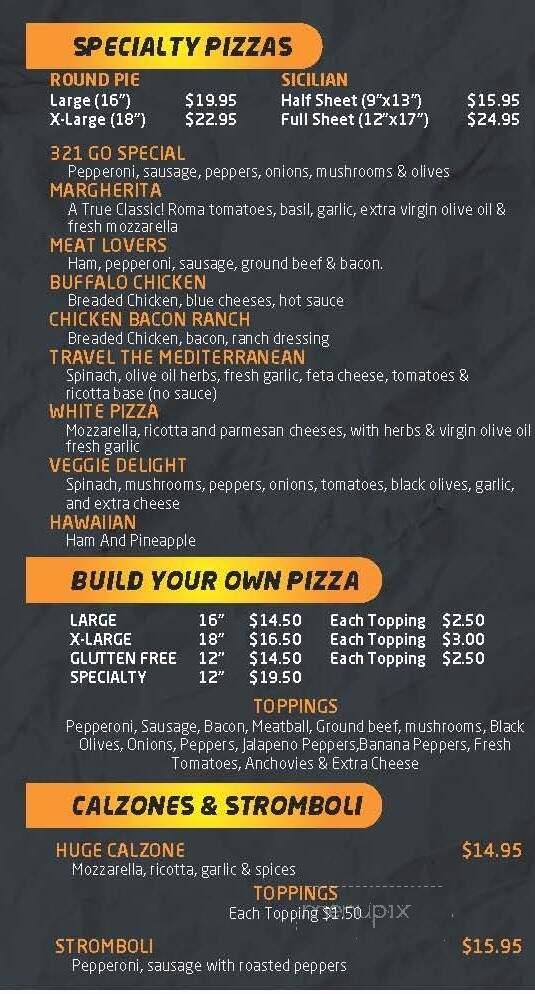 321 Go Pizza - Satellite Beach, FL menu_pic
