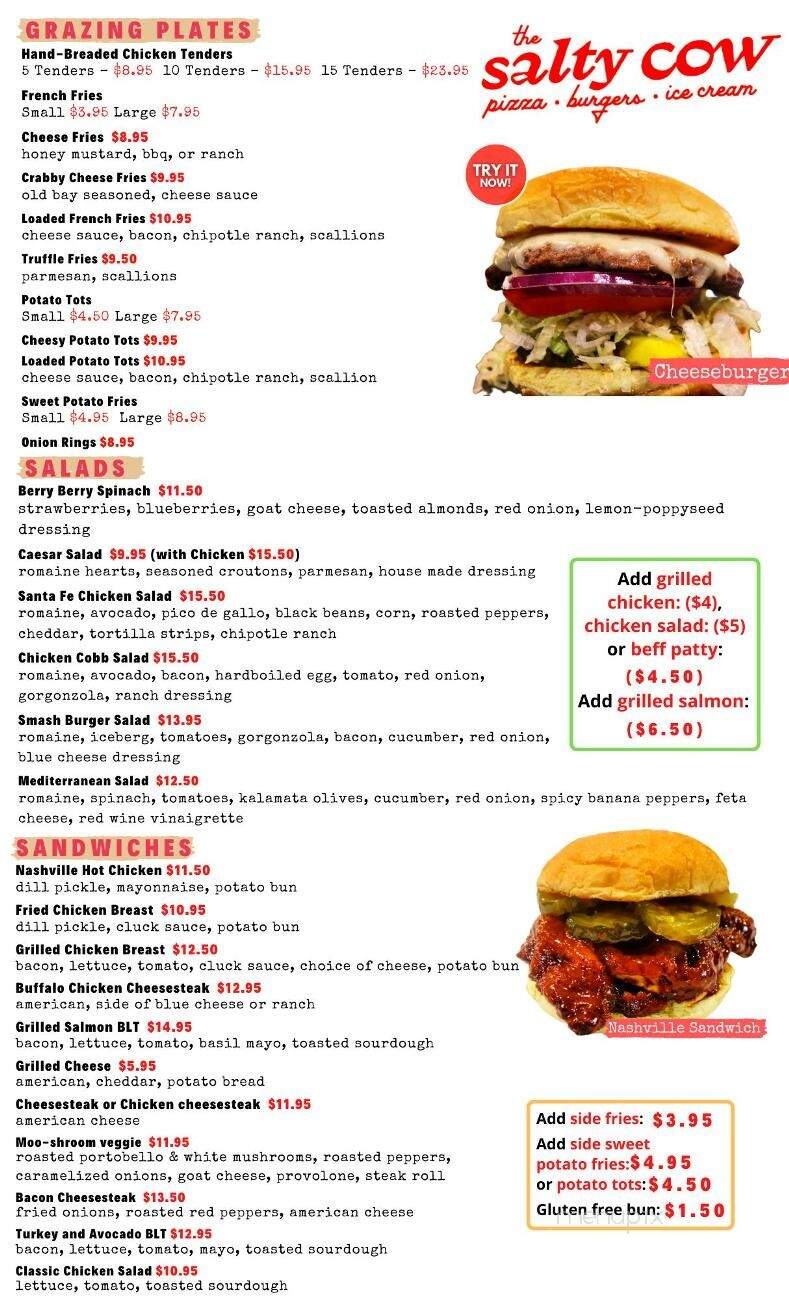 Salty Cow - West Chester, PA menu_pic
