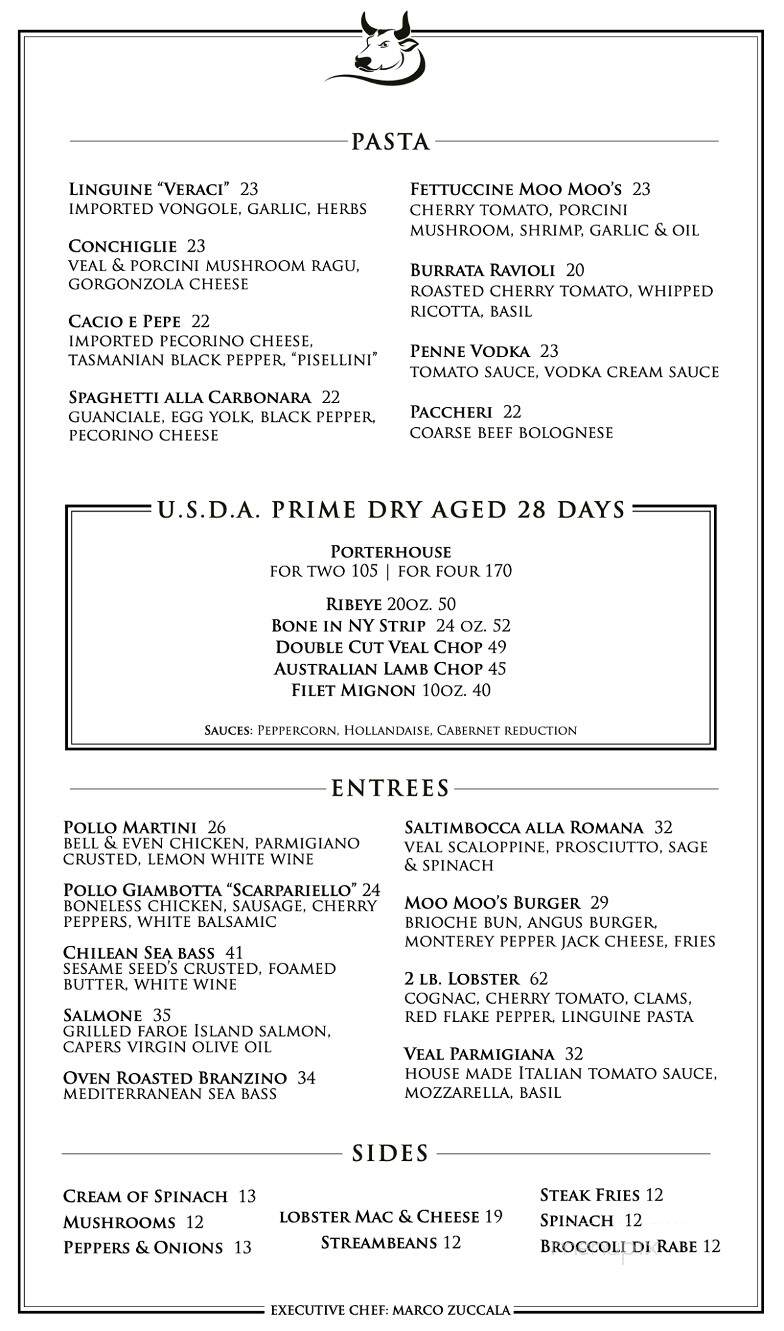 Moo Moo Italian Steakhouse - Cresskill, NJ menu_pic
