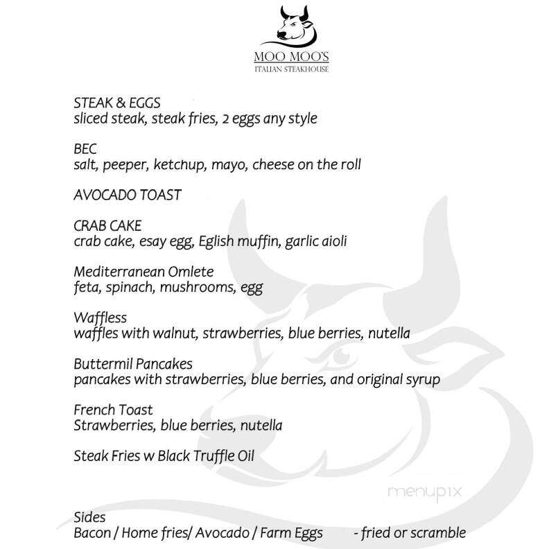 Moo Moo Italian Steakhouse - Cresskill, NJ menu_pic