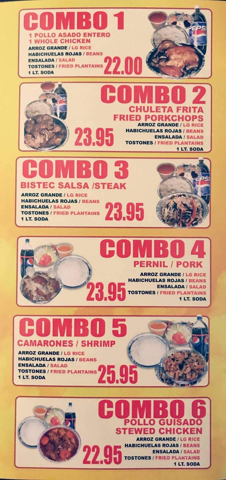 Sabor Latino WB - Wilkes-Barre, PA menu_pic