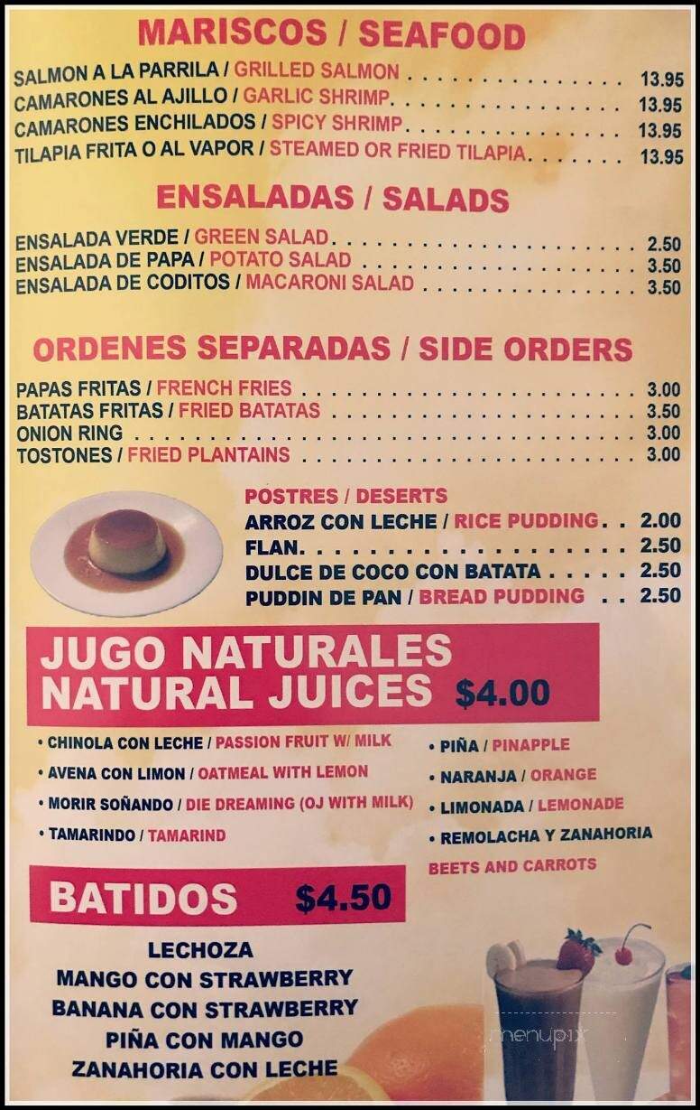 Sabor Latino WB - Wilkes-Barre, PA menu_pic