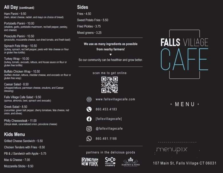 Falls Village Cafe - Canaan, CT menu_pic