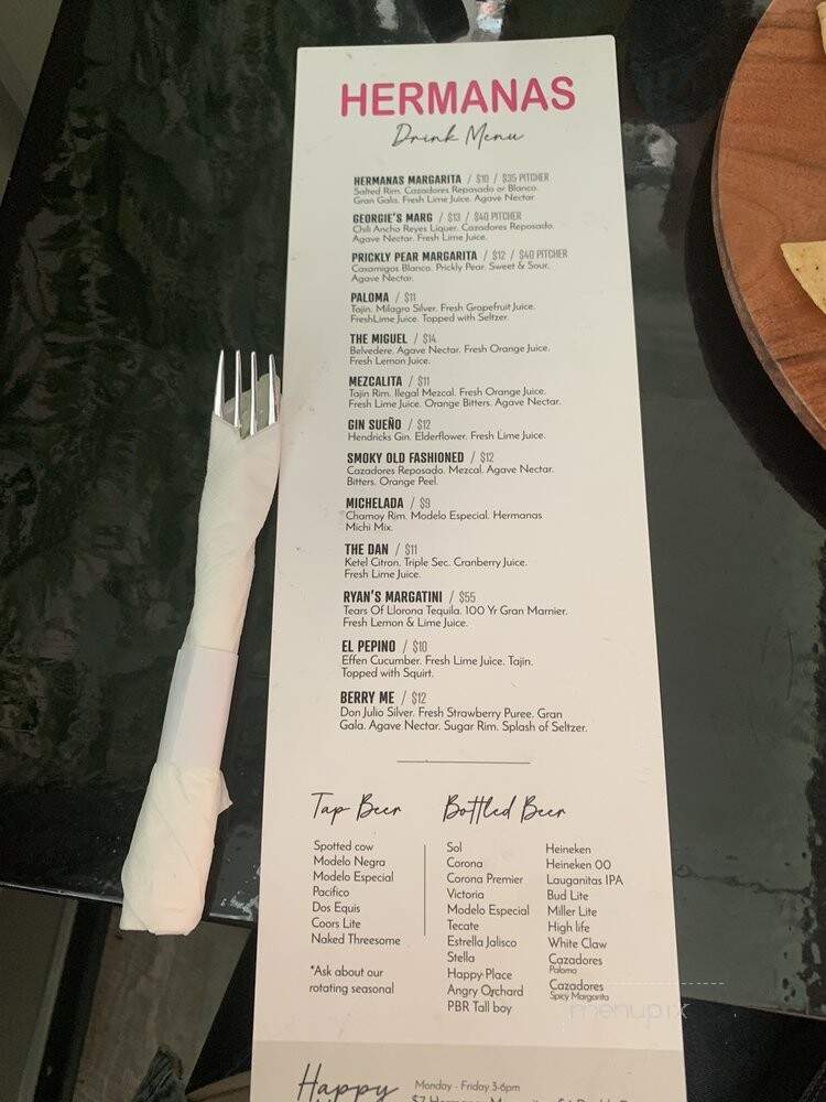 Hermanas - Wauwatosa, WI menu_pic