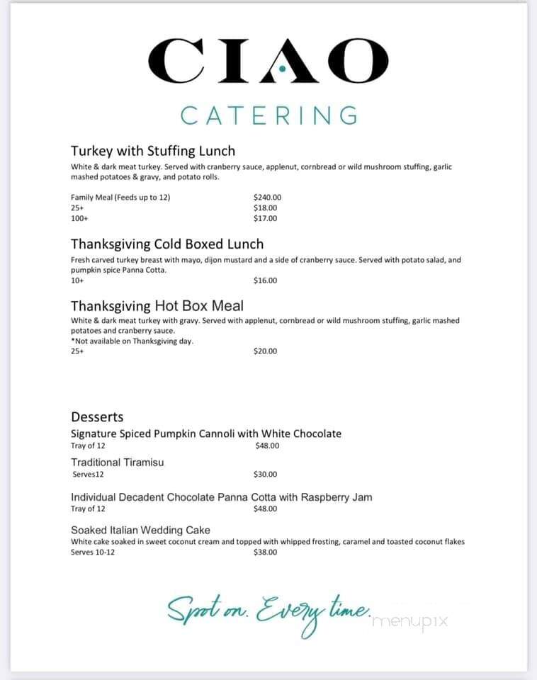 The Ciao Wagon - Kennewick, WA menu_pic