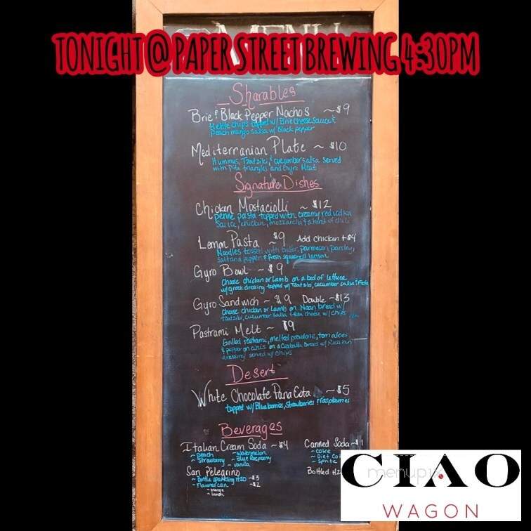 The Ciao Wagon - Kennewick, WA menu_pic