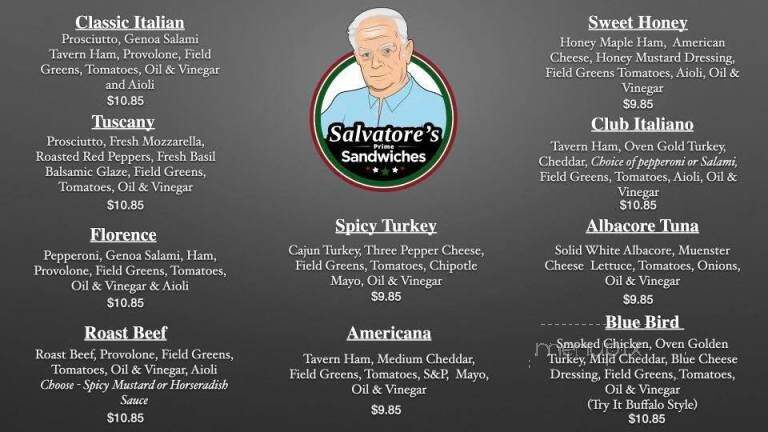 Salvatore's Prime Sandwiches - Sanford, FL menu_pic