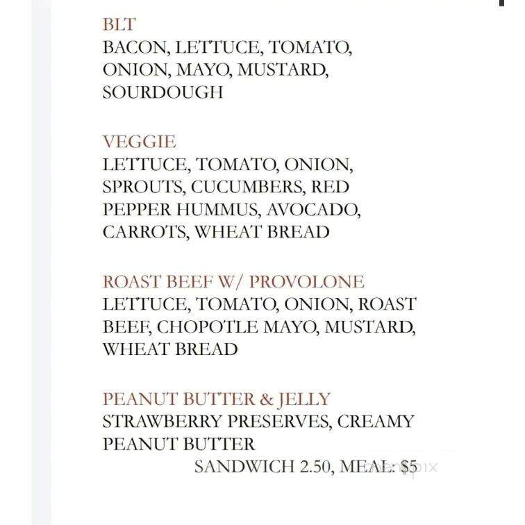 One Drop Cafe - Brawley, CA menu_pic