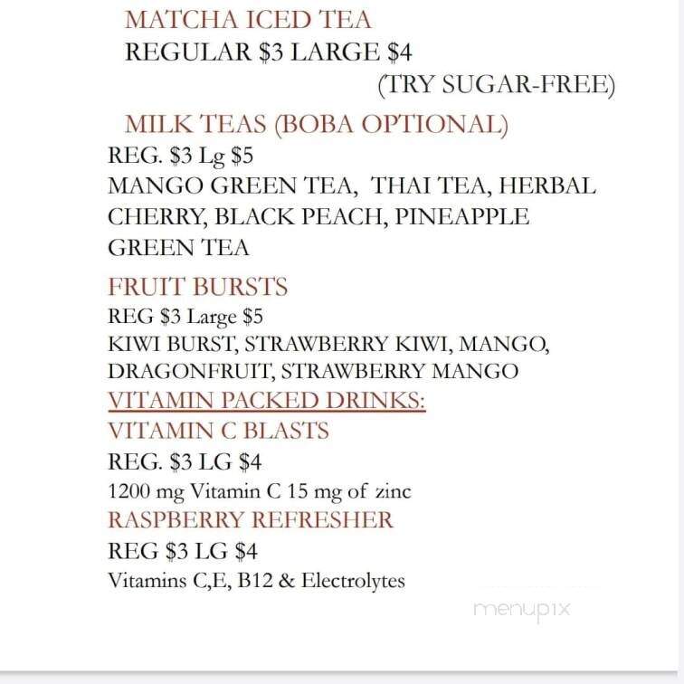 One Drop Cafe - Brawley, CA menu_pic