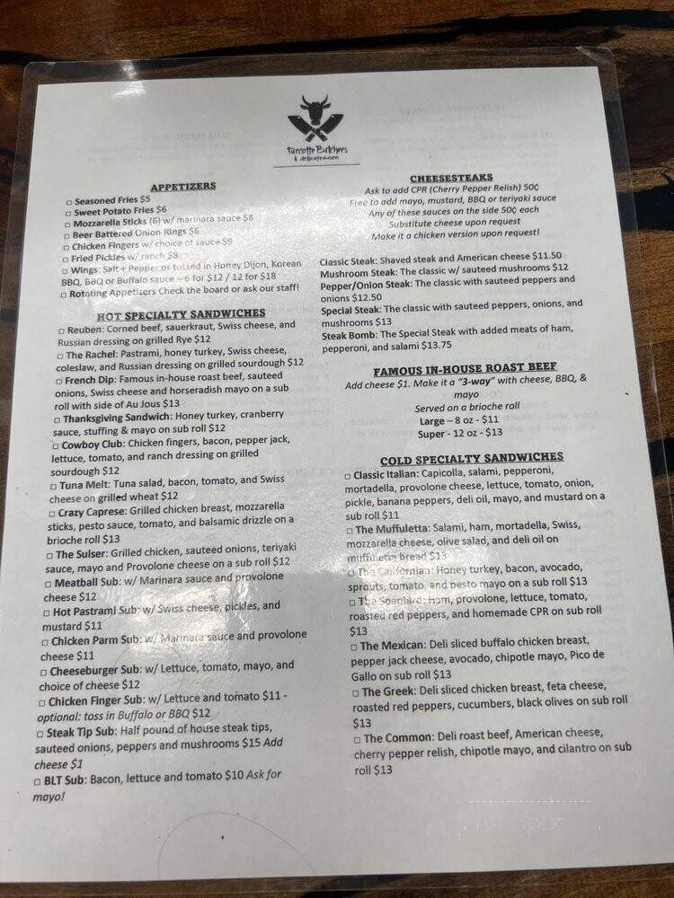 Turcotte Butchers & Delicatessen - Dripping Springs, TX menu_pic