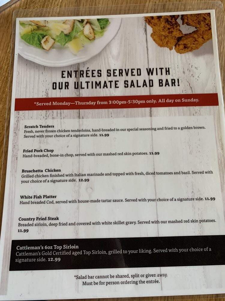 Cattleman's Roadhouse - La Grange, KY menu_pic