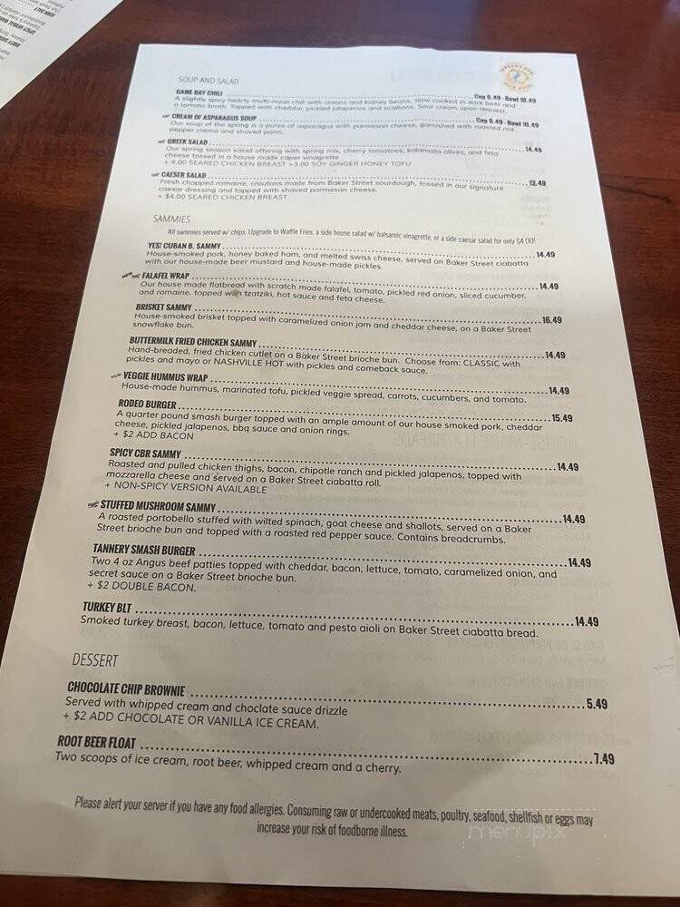 Tannery Run Brew Works - Ambler, PA menu_pic