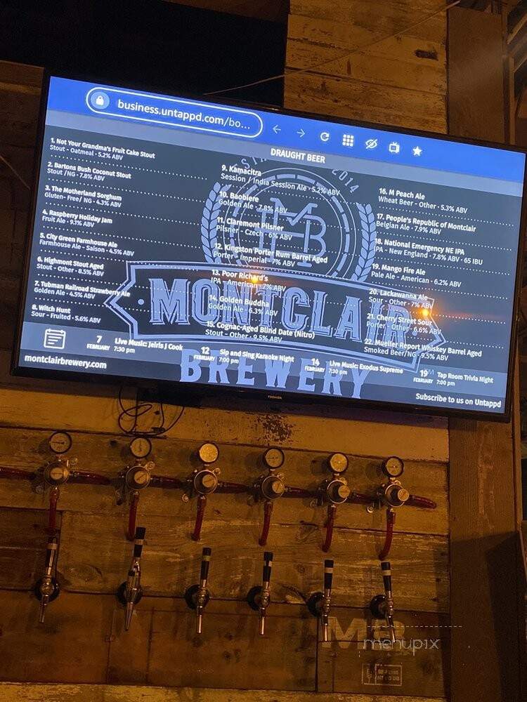 Montclair Brewery - Montclair, NJ menu_pic