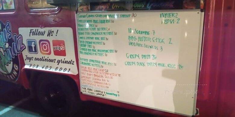 Joy's Onolicious Grindz - Lahaina, HI menu_pic