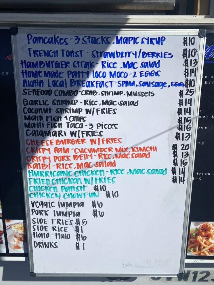 Joy's Onolicious Grindz - Lahaina, HI menu_pic