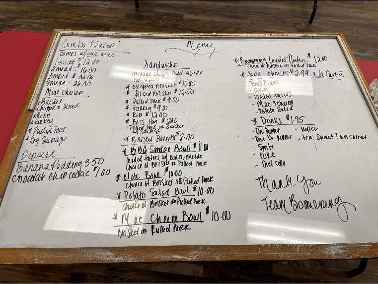 Boomerang BBQ - Lubbock, TX menu_pic