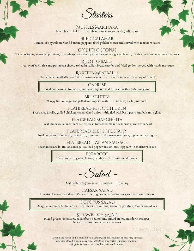 Casa D' Italia - Fort Myers, FL menu_pic