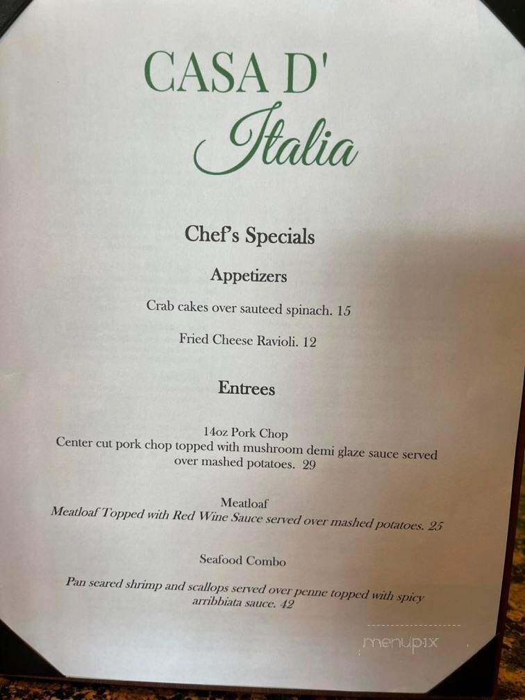 Casa D' Italia - Fort Myers, FL menu_pic