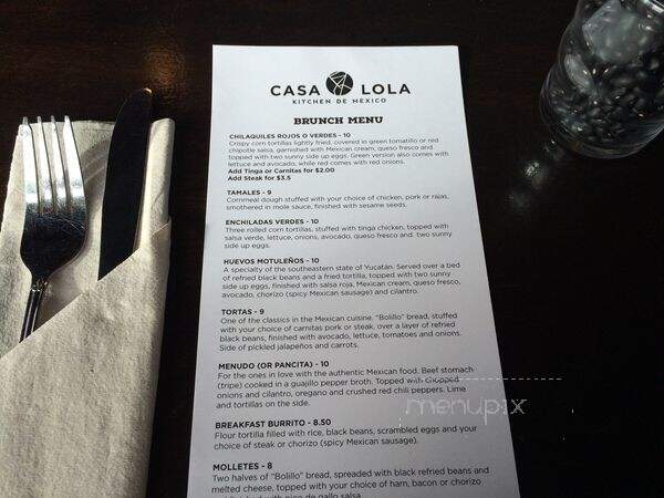 Casa Lola Kitchen de Mexico - Cornelius, OR menu_pic