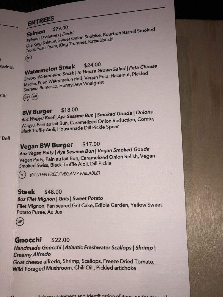 Bronzeville Winery - Chicago, IL menu_pic